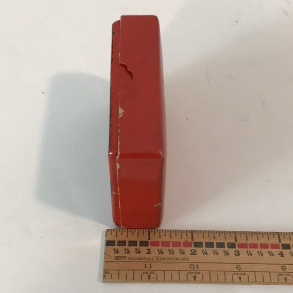 Japanese Lacquer BOX w/Paper Mache Floral Hand Painted Box Orange W/ Gold Bird - Picture 12 of 12